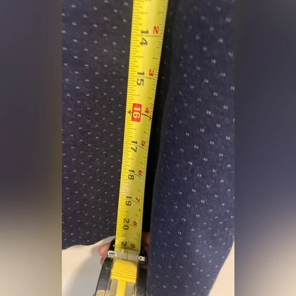 Amanda & Chelsea 3/4 ruched sleeve navy blue & white blazer size large - Picture 8 of 9